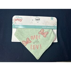 Disney | NWT Baby Minnie Mouse Bandana Bibs 3 Pack Pink Mint Polka Dot